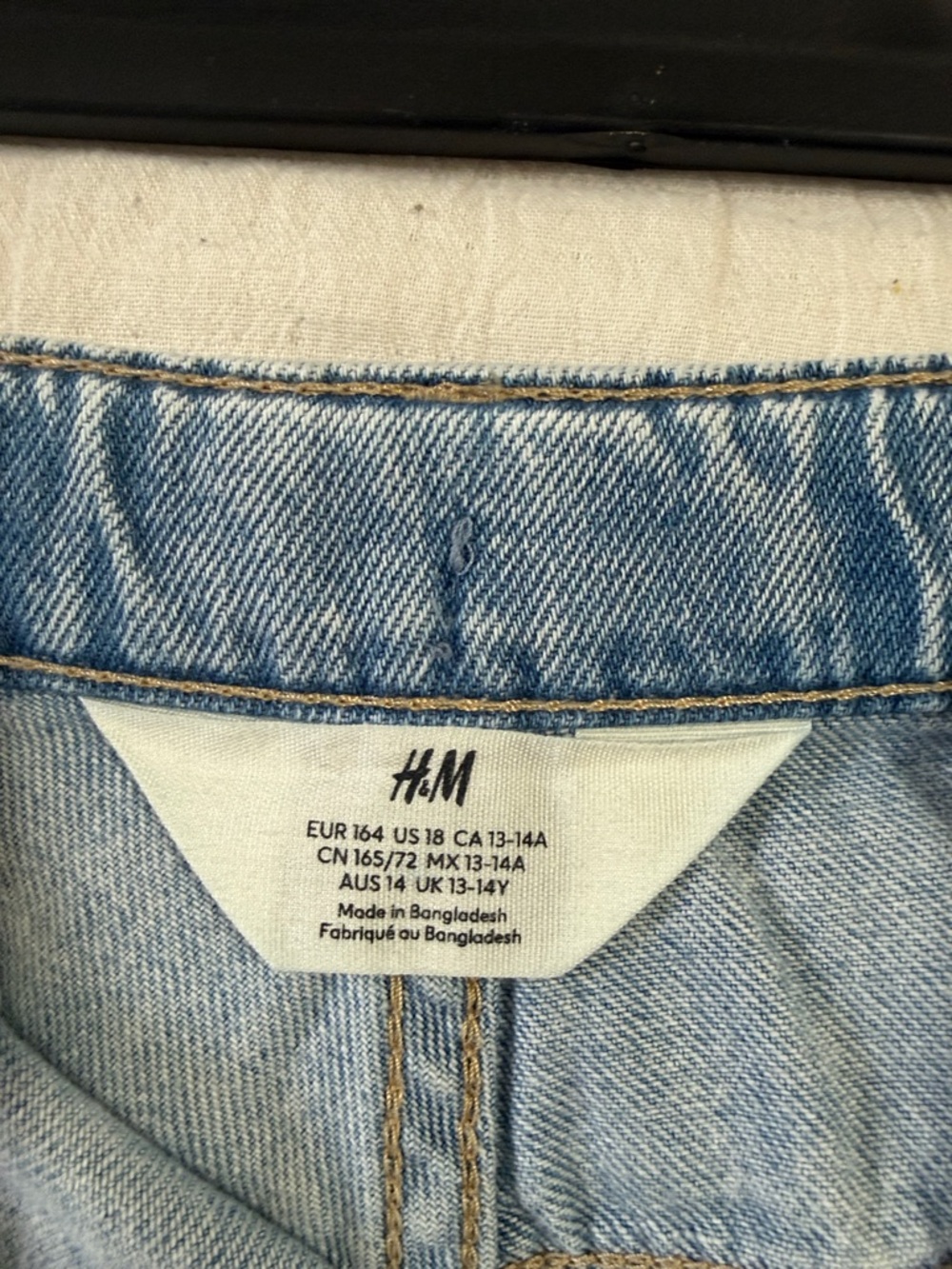 H&M Light Blue Distressed Denim Shorts - Picture 2 of 5